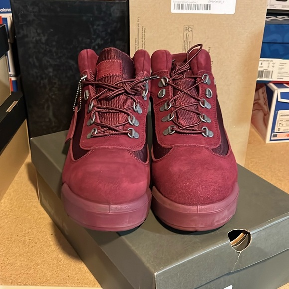 Timberland Field Boots F/L WP burgundy suede new waterproof Mens Size 10.5 - Picture 6 of 16